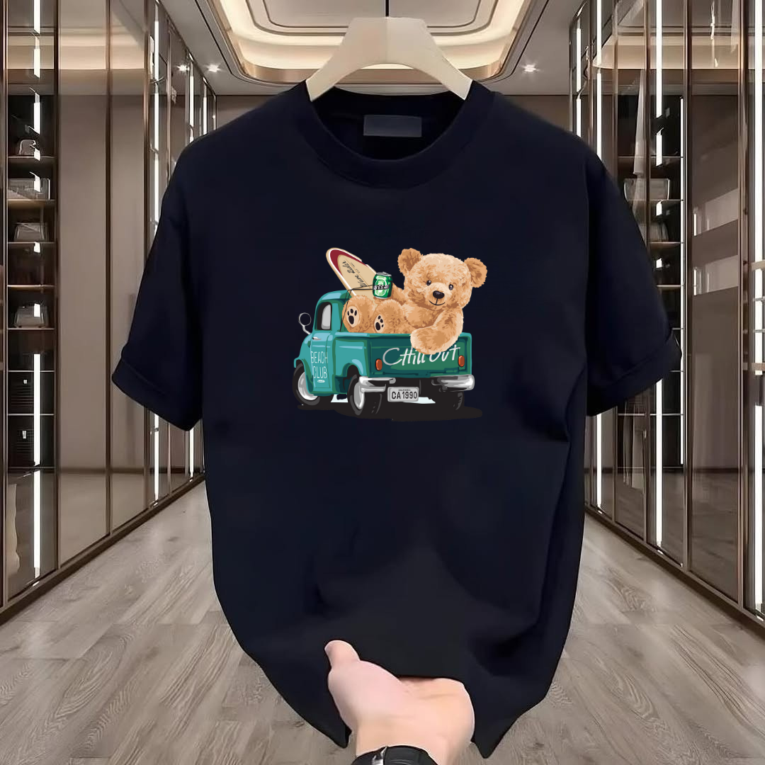 Surf Bear Baskılı Tshirt