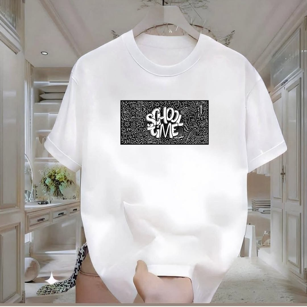 School Time Baskılı Tshirt