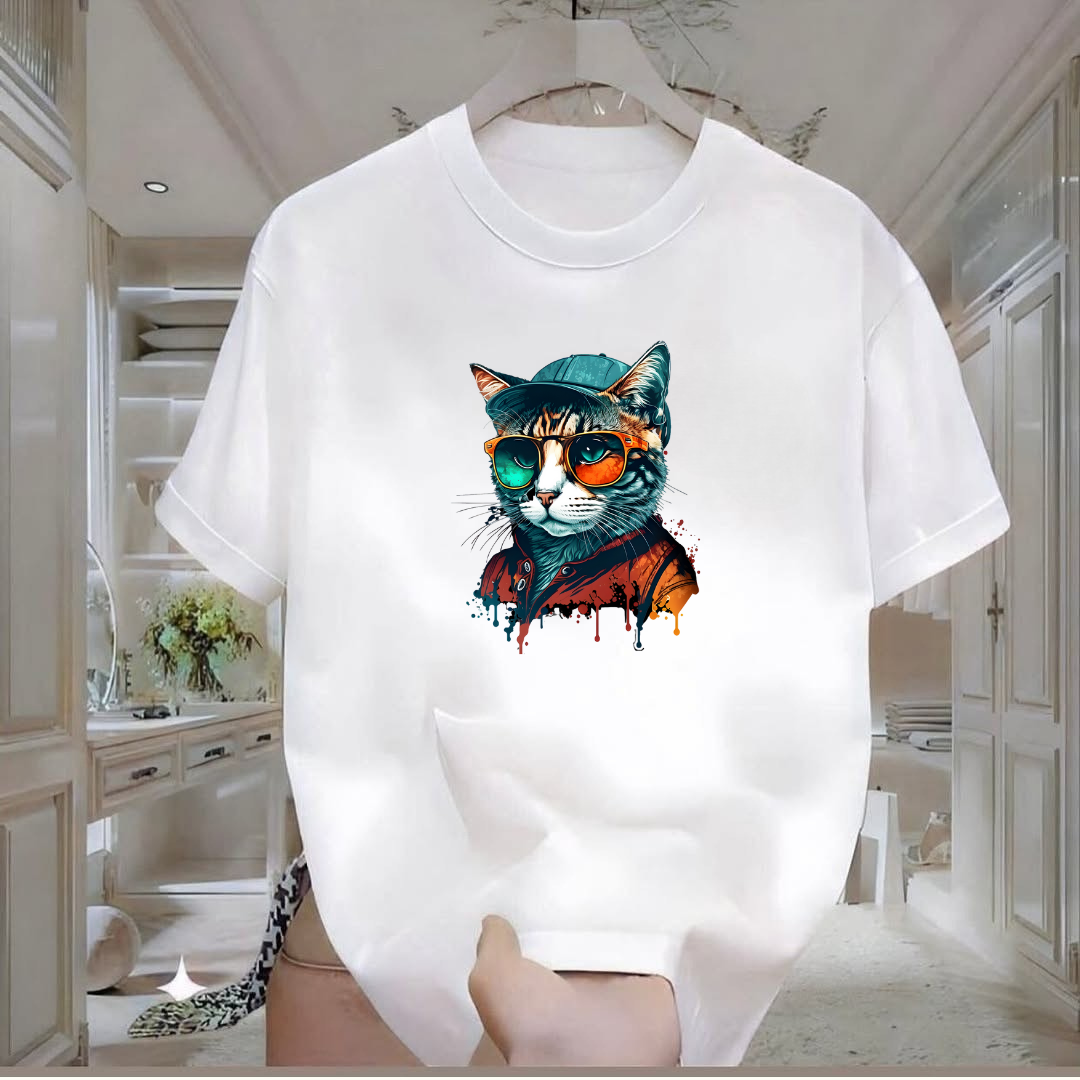 Kedi Baskılı Tshirt