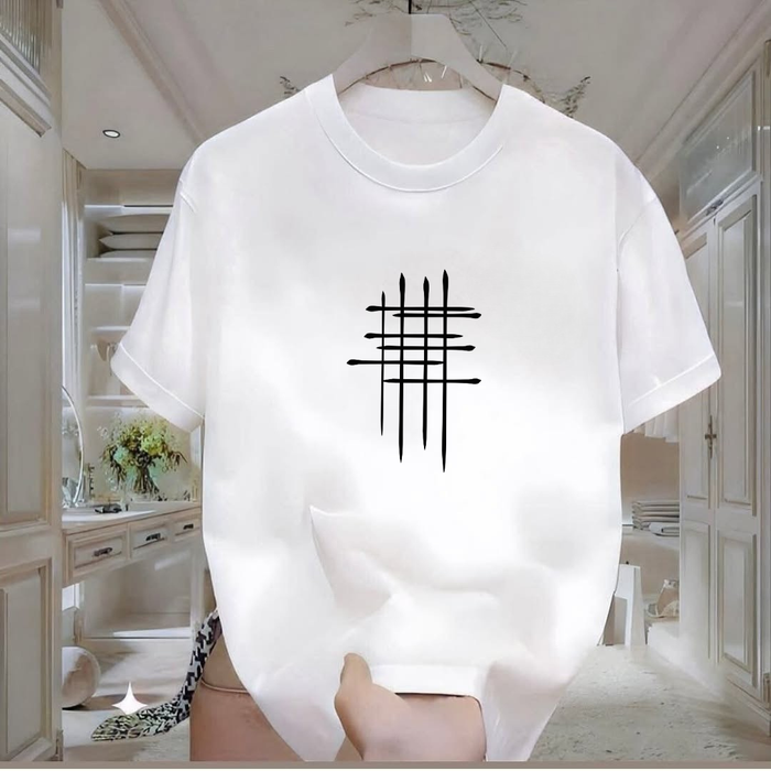 Çizgi Baskılı Tshirt