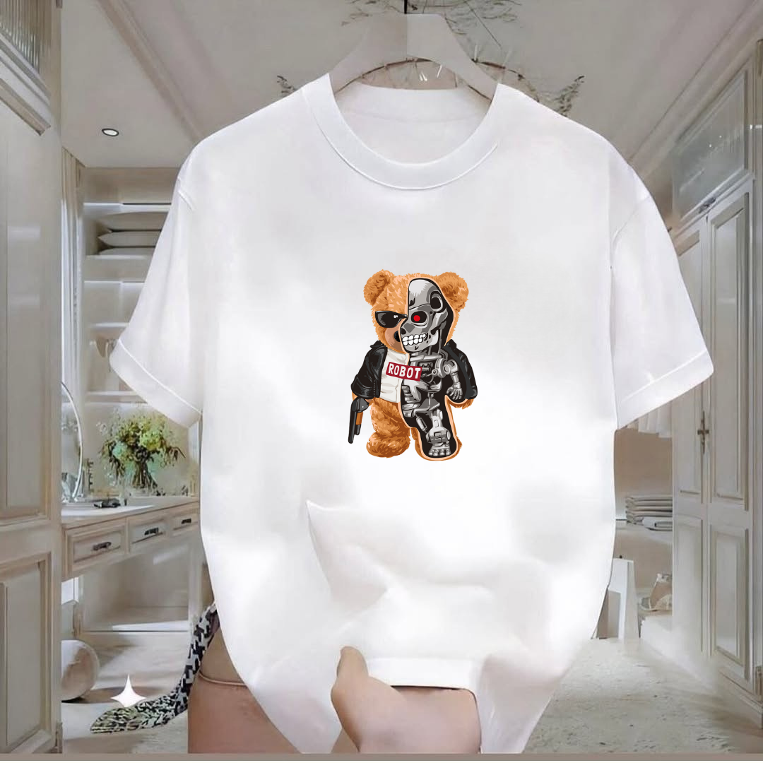 Robot Ayı Baskılı Tshirt
