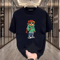 Gitarlı Ayı Baskılı Tshirt