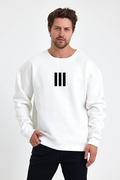 3 Çizgi Baskılı Sweatshirt