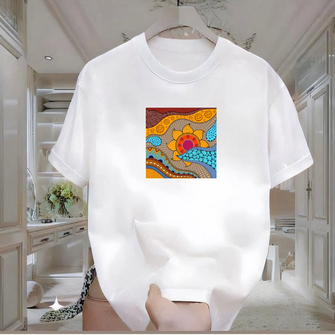 Ayçiçeği Baskılı Tshirt