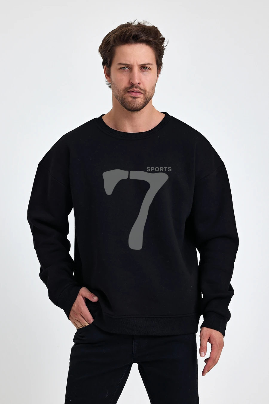 7 Sports Baskılı Sweatshirt