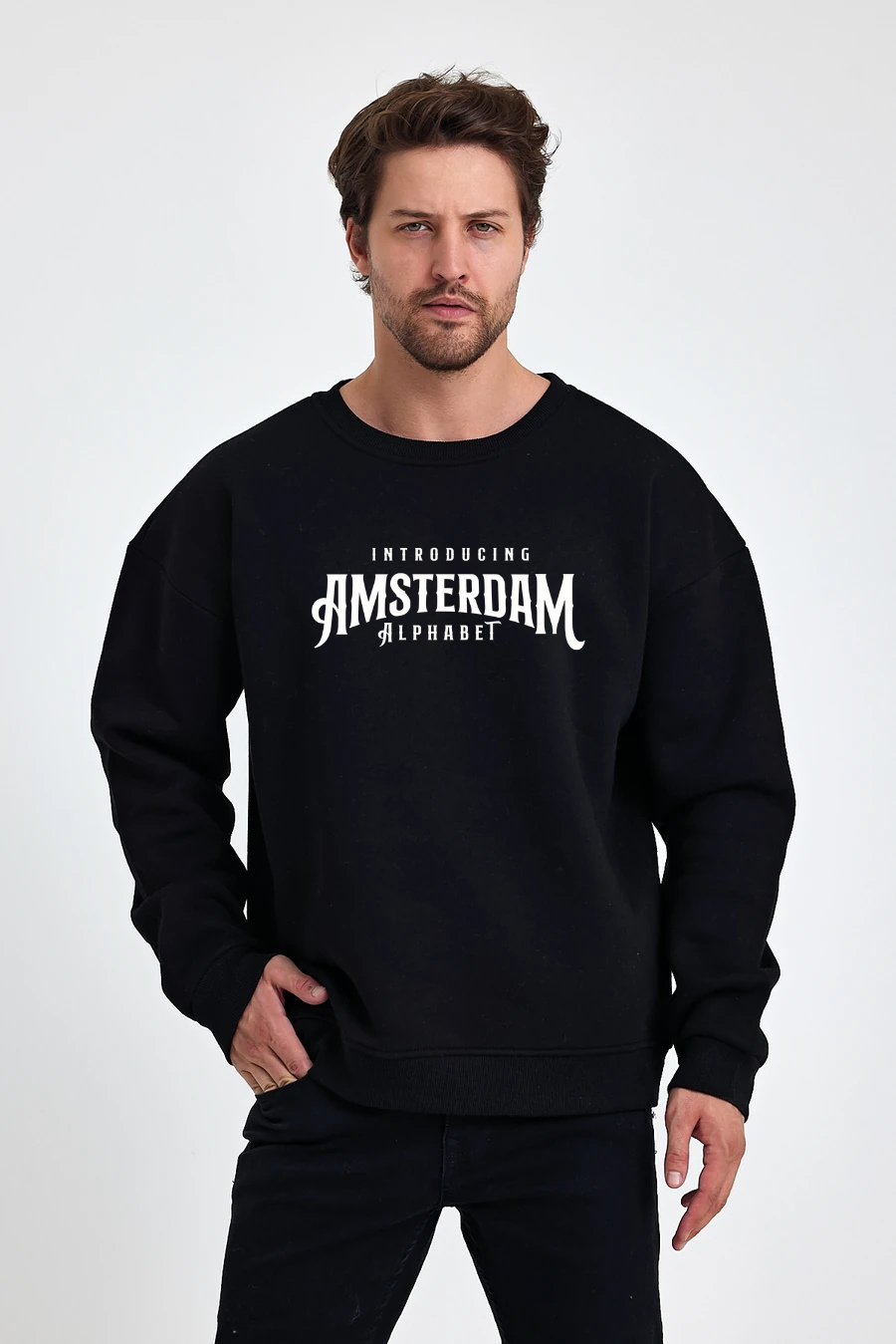 Amsterdam Baskılı Sweatshirt