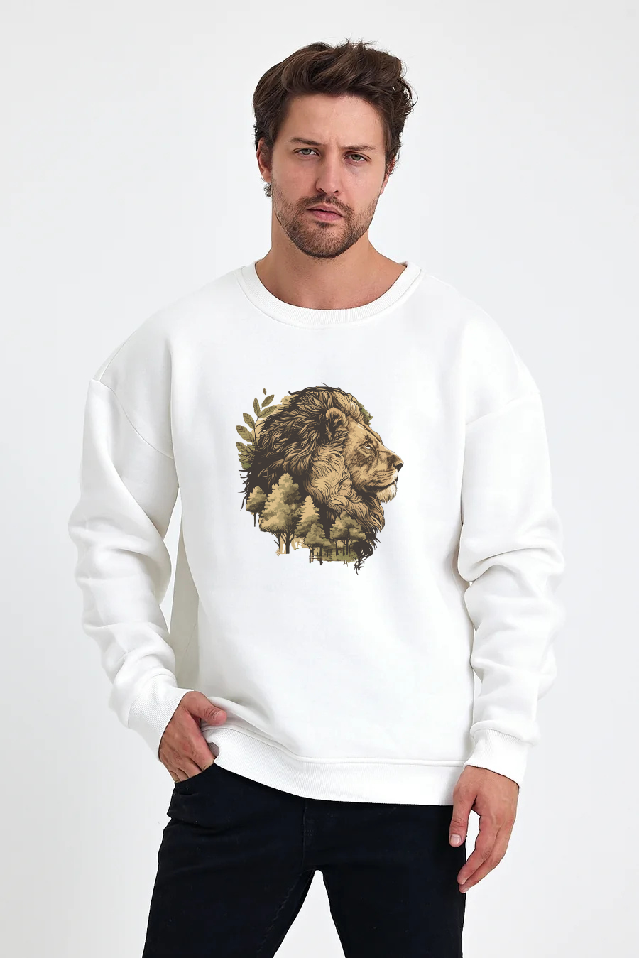 Aslan Baskılı Sweatshirt