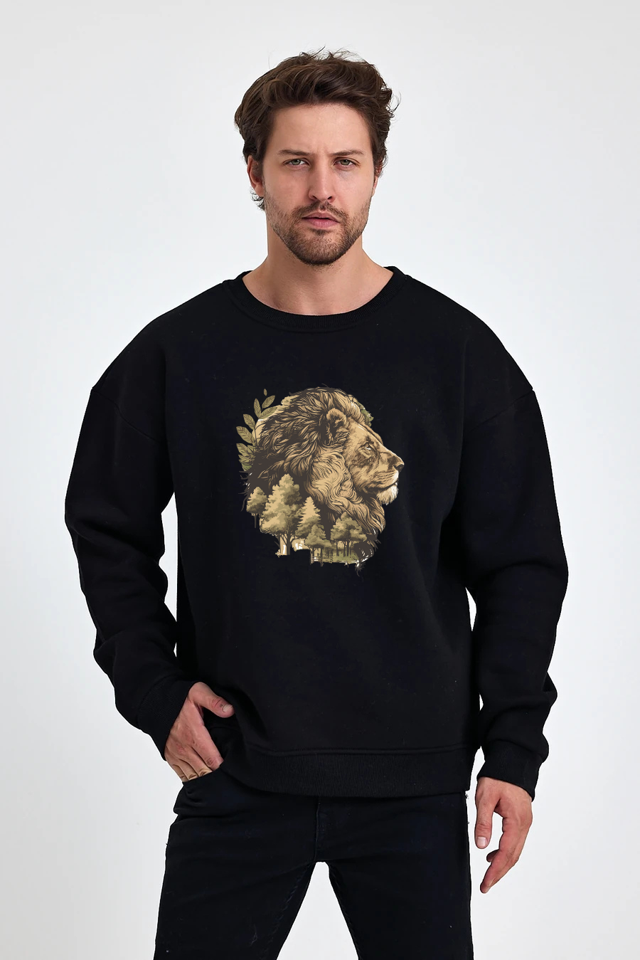 Aslan Baskılı Sweatshirt