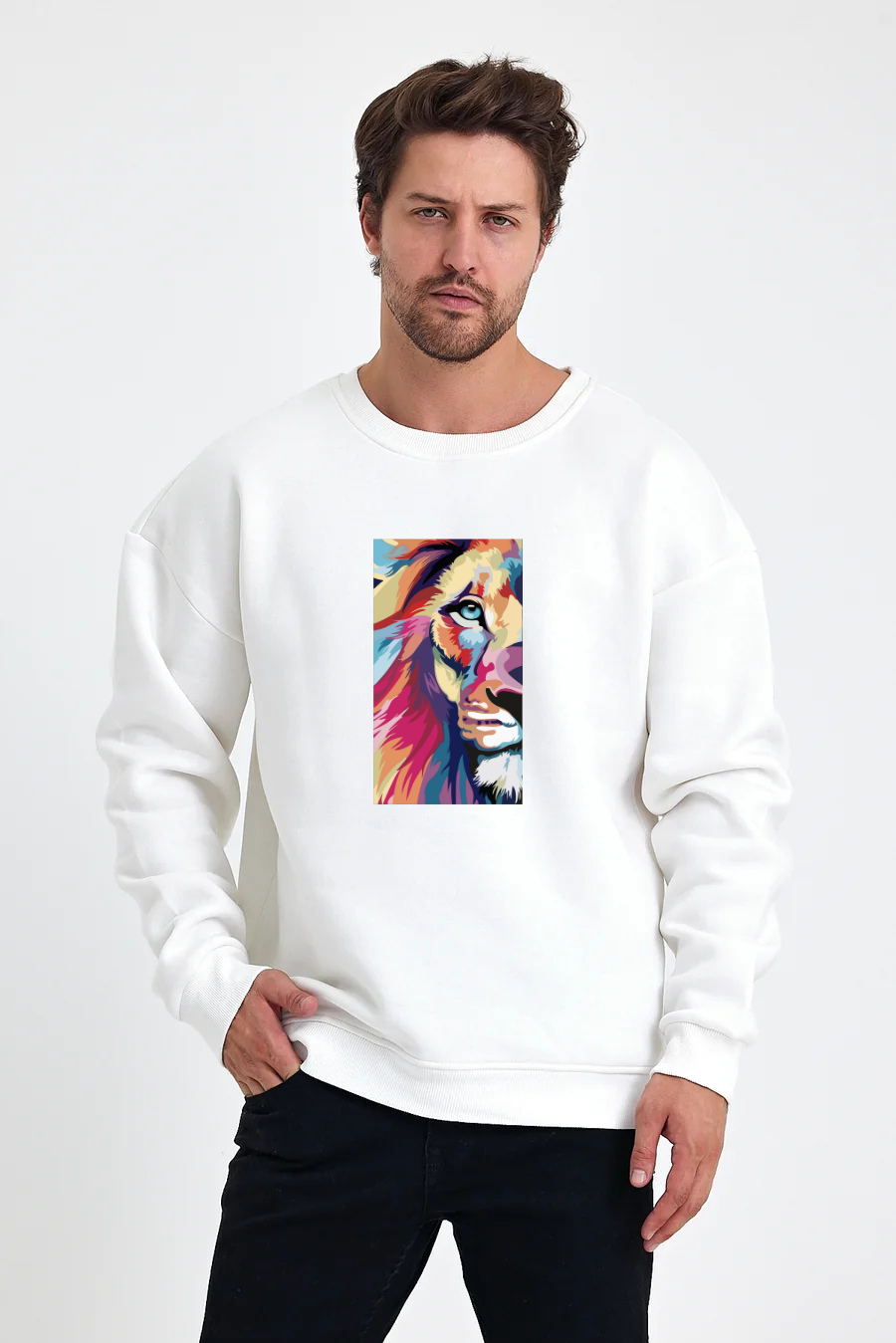 Aslan Baskılı Sweatshirt