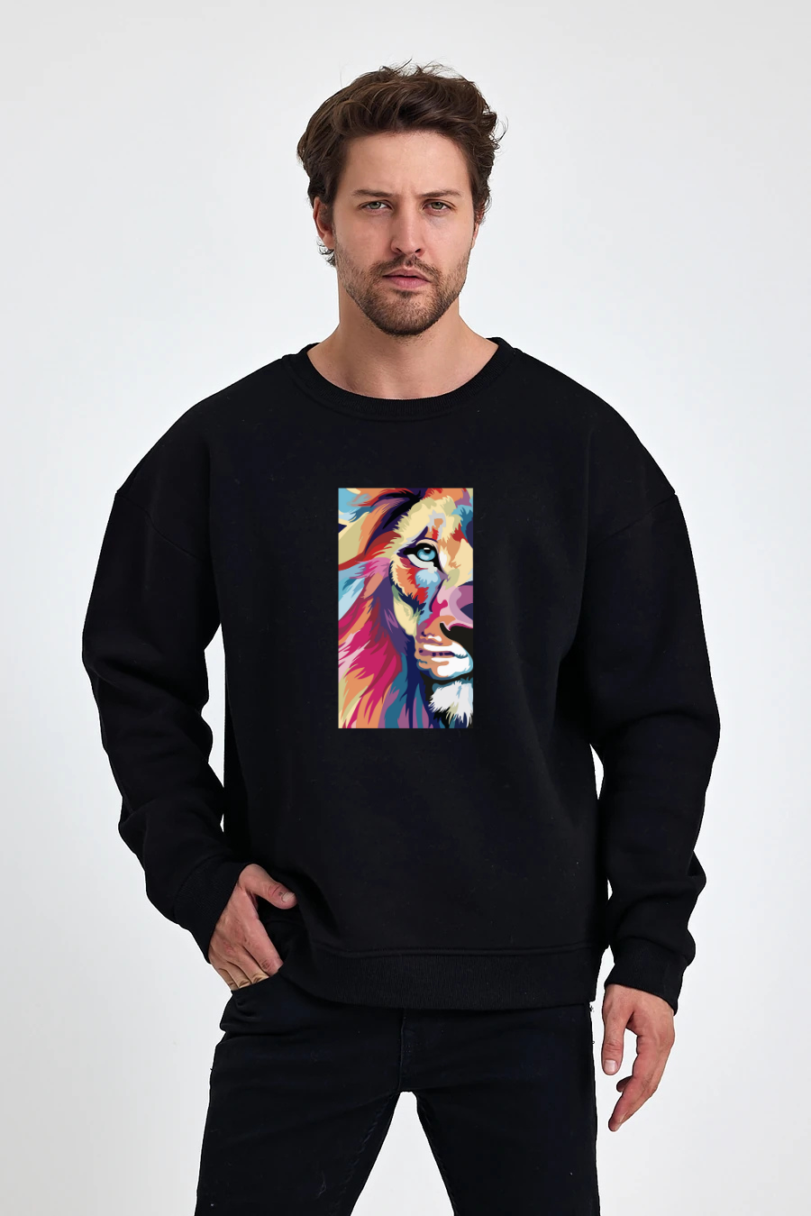 Aslan Baskılı Sweatshirt
