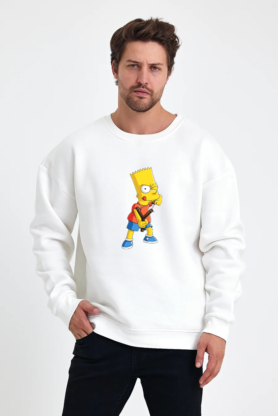 Bart Baskılı Sweatshirt
