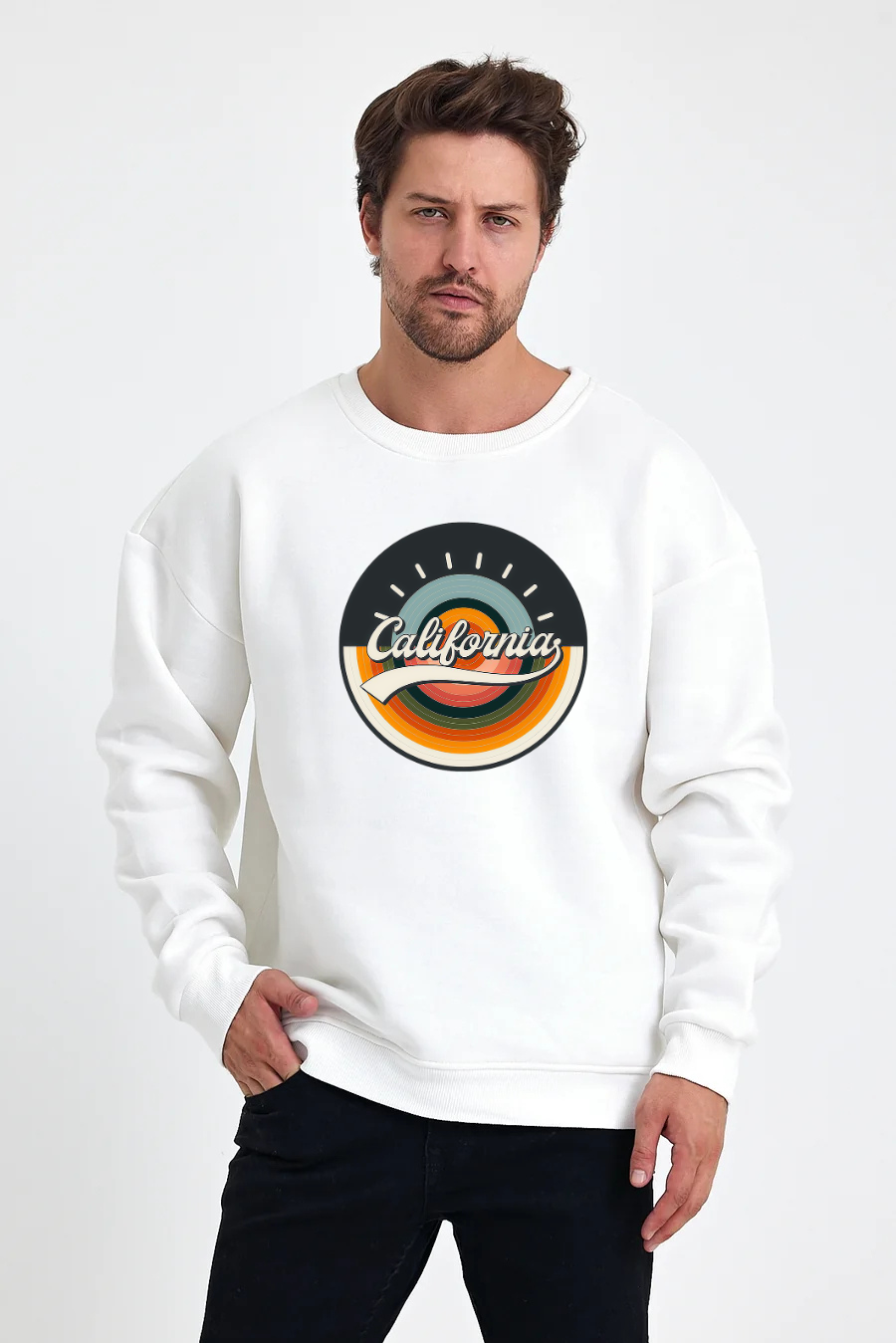 California Baskılı Sweatshirt