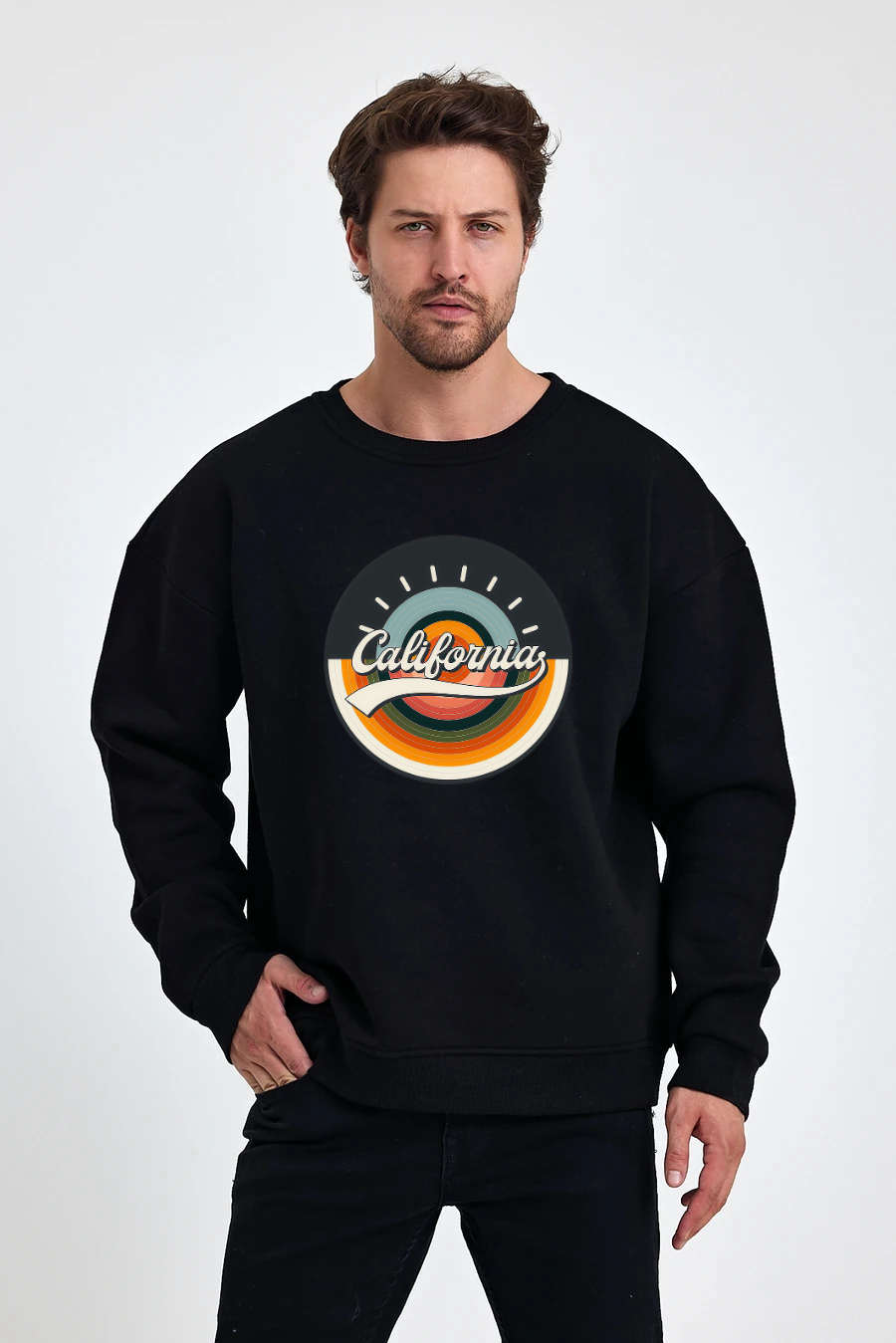 California Baskılı Sweatshirt