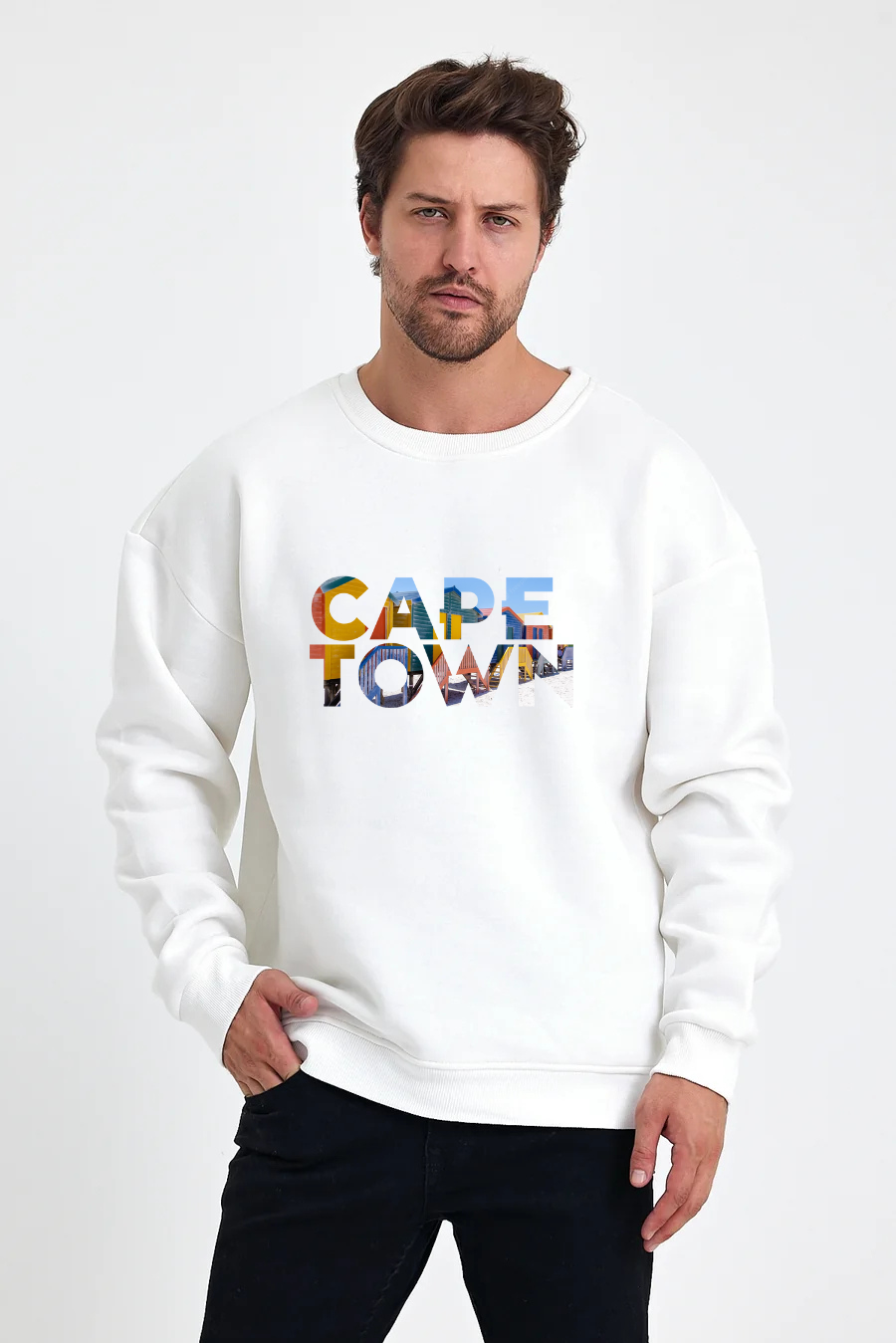 Cape Town Baskılı Sweatshirt
