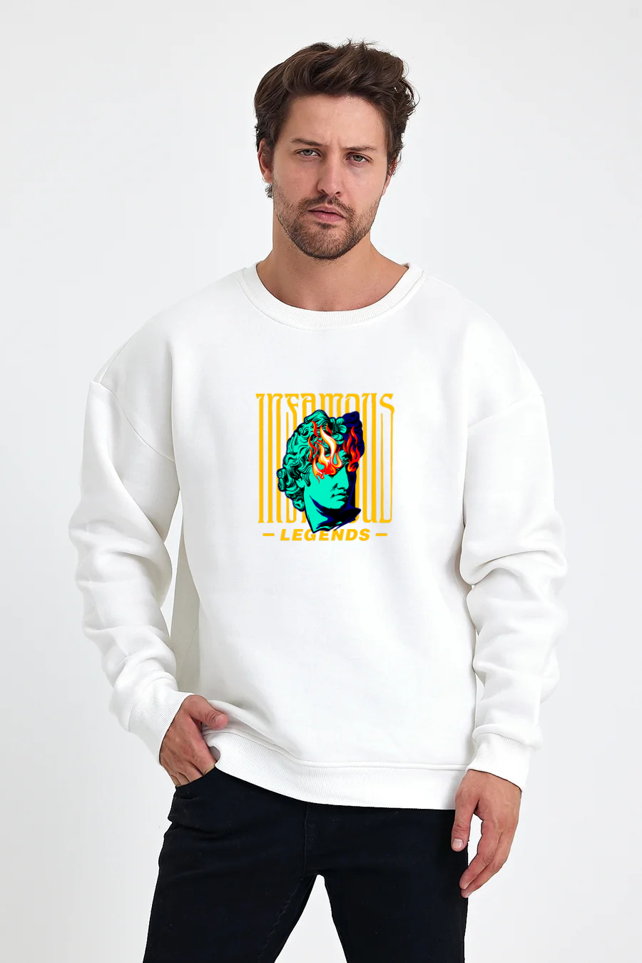 İnfamous Legends Baskılı Sweatshirt