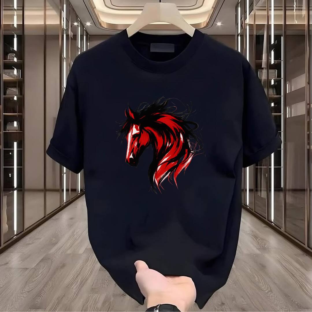 At Baskılı Tshirt
