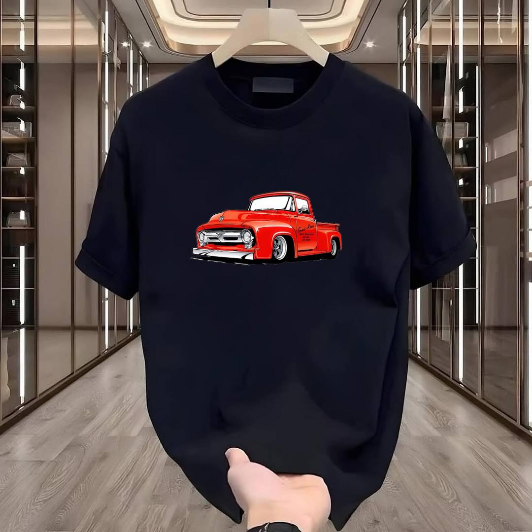 Red Car Baskılı Tshirt